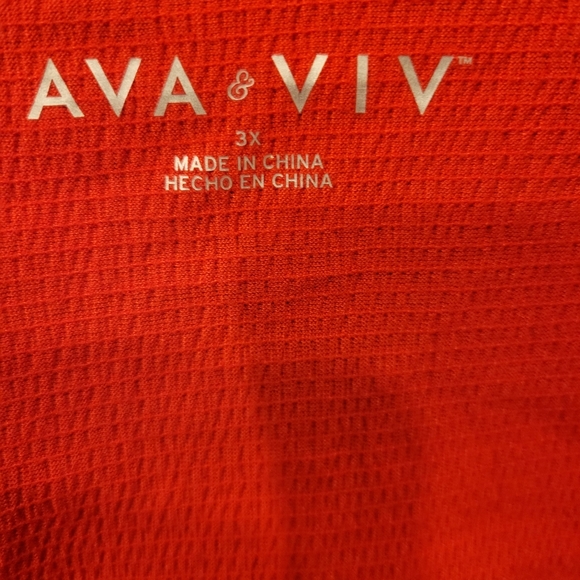 🎯nwt ava & viv red faux wrap dress - Picture 8 of 9